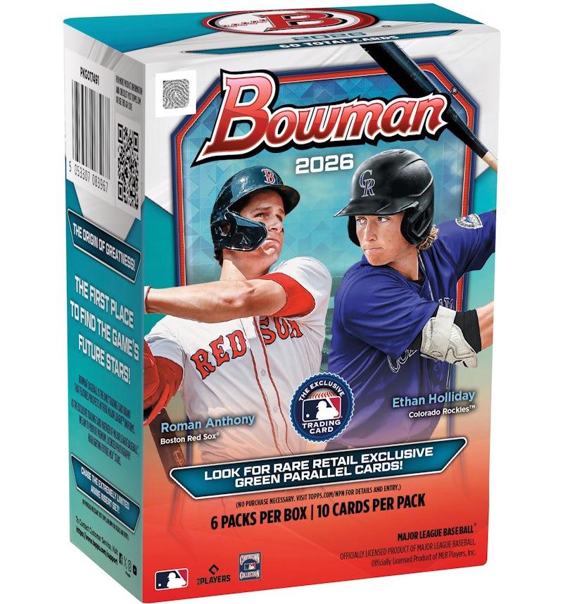 2026 Bowman Baseball Blaster Box 🔥 Factory Sealed | Busca Prospectos, Autos y Paralelos Exclusivos
