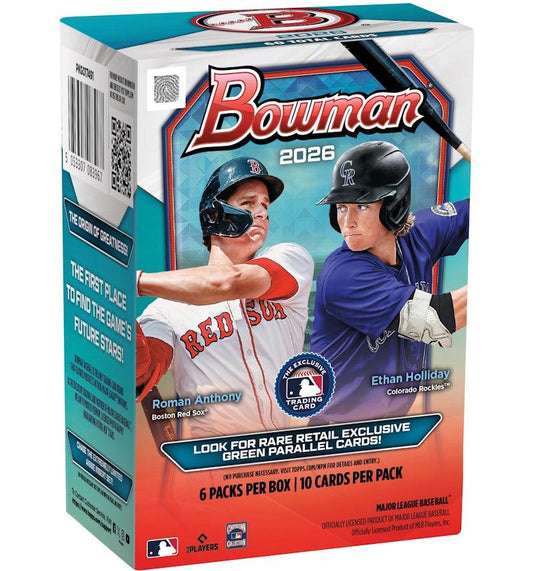 2026 Bowman Baseball Blaster Box 🔥 Factory Sealed | Busca Prospectos, Autos y Paralelos Exclusivos
